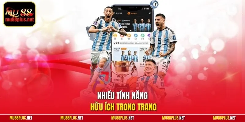 Nhiều tính năng hữu ích trong trang
